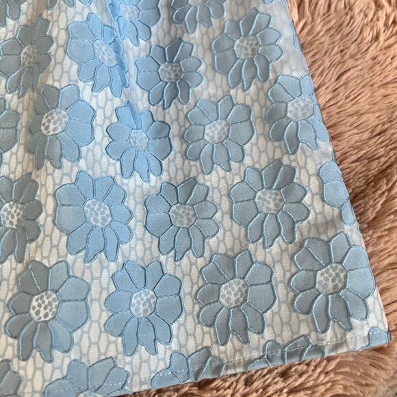 NWOT Wendy Bird Light Icy Blue Floral Formal Party Halter Dress Size: 6 - Picture 6 of 16